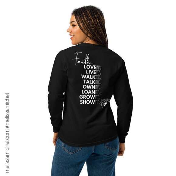 New! Faith Unisex Garment-Dyed Heavyweight Long-Sleeve Shirt - Picture 4 of 8